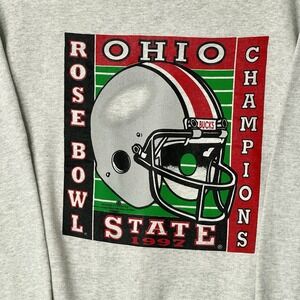 Vintage Ohio State Buckeyes Sweatshirt 1997 Rose Bowl‎ Champions Adult Sz Medium